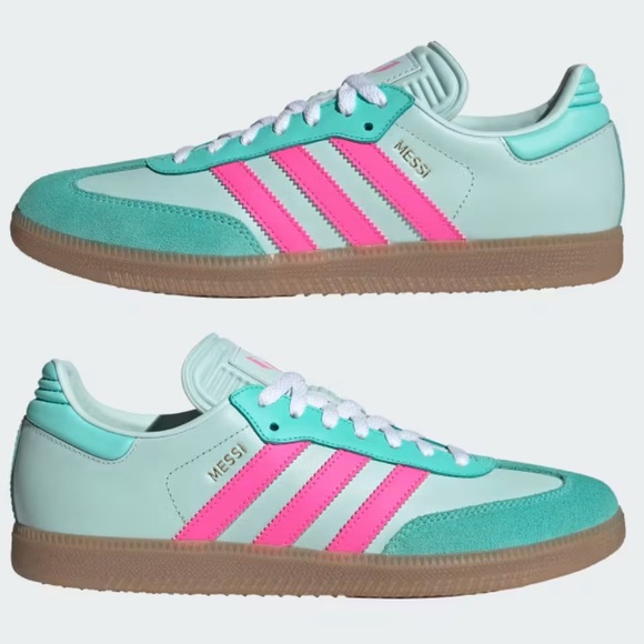 adidas Shoes - 🩵💓 ADIDAS SAMBA X MESSI MINT PINK 🩵💓
